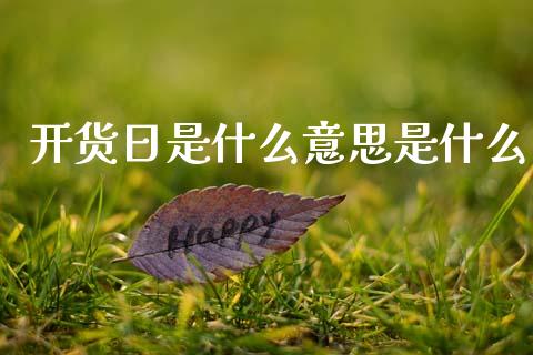开货日是什么意思是什么_https://wap.fcdydaikuan.com_新股数据_第1张