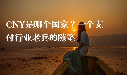 CNY是哪个国家？一个支付行业老兵的随笔_https://wap.fcdydaikuan.com_期货品种_第1张