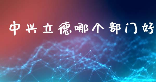 中兴立德哪个部门好_https://wap.fcdydaikuan.com_理财顾问_第1张