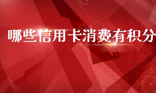 哪些信用卡消费有积分_https://wap.fcdydaikuan.com_国际投资_第1张