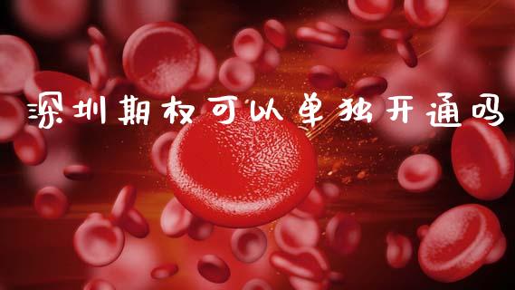 深圳期权可以单独开通吗_https://wap.fcdydaikuan.com_期货品种_第1张