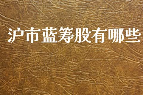 沪市蓝筹股有哪些_https://wap.fcdydaikuan.com_理财顾问_第1张