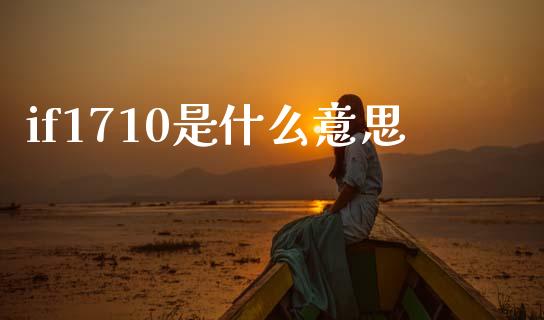 if1710是什么意思_https://wap.fcdydaikuan.com_理财顾问_第1张