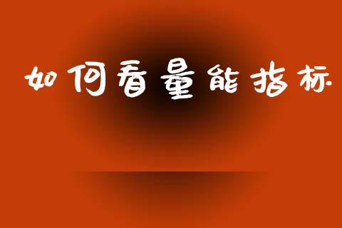 如何看量能指标_https://wap.fcdydaikuan.com_金融机构_第1张