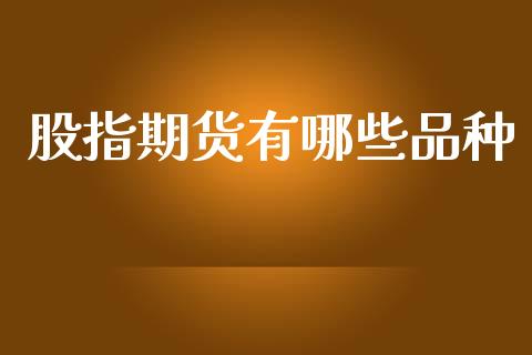 股指期货有哪些品种_https://wap.fcdydaikuan.com_新股数据_第1张