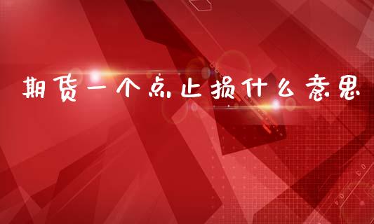 期货一个点止损什么意思_https://wap.fcdydaikuan.com_理财顾问_第1张