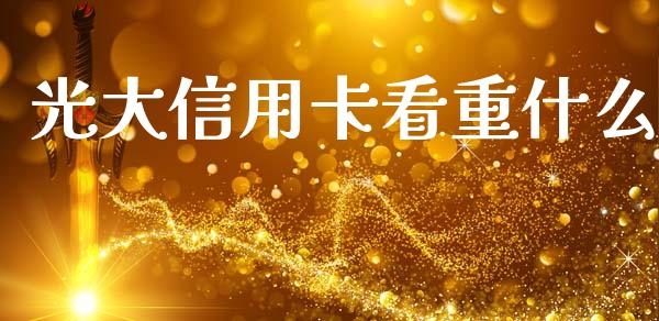 光大信用卡看重什么_https://wap.fcdydaikuan.com_理财顾问_第1张
