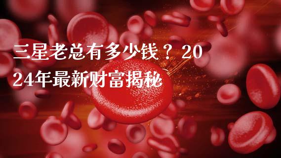三星老总有多少钱？ 2024年最新财富揭秘_https://wap.fcdydaikuan.com_国际投资_第1张