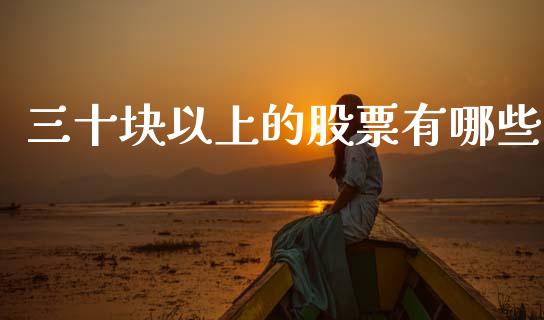 三十块以上的股票有哪些_https://wap.fcdydaikuan.com_投资策略_第1张