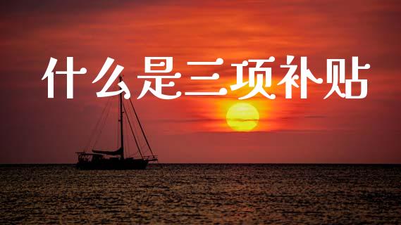 什么是三项补贴_https://wap.fcdydaikuan.com_投资策略_第1张