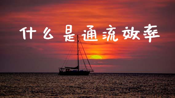什么是通流效率_https://wap.fcdydaikuan.com_国际投资_第1张