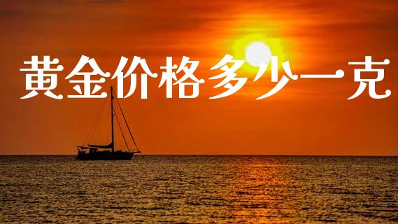 黄金价格多少一克_https://wap.fcdydaikuan.com_投资策略_第1张