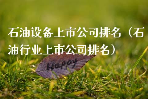 石油设备上市公司排名（石油行业上市公司排名）_https://wap.fcdydaikuan.com_新股数据_第1张