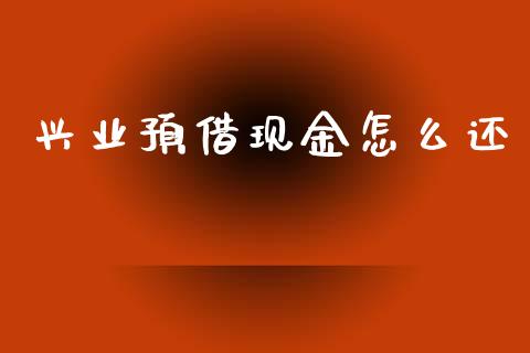 兴业预借现金怎么还_https://wap.fcdydaikuan.com_新股数据_第1张