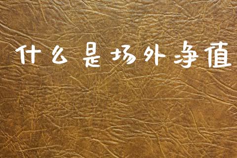 什么是场外净值_https://wap.fcdydaikuan.com_金融机构_第1张