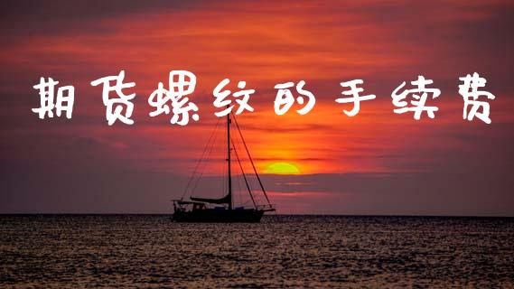 期货螺纹的手续费_https://wap.fcdydaikuan.com_国际投资_第1张