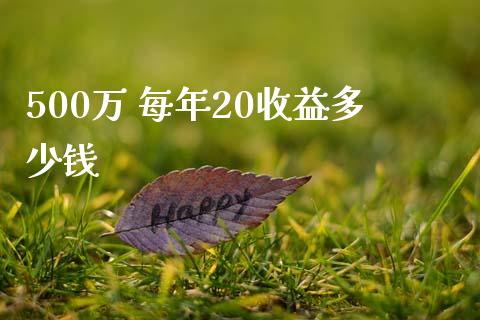 500万 每年20收益多少钱_https://wap.fcdydaikuan.com_期货品种_第1张