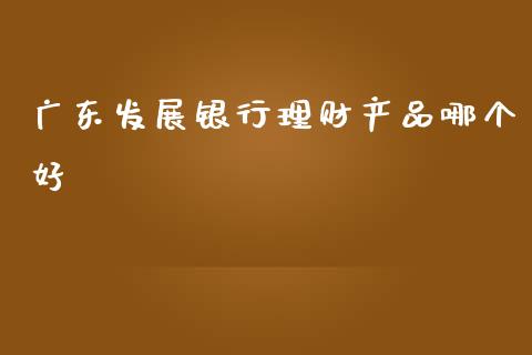 广东发展银行理财产品哪个好_https://wap.fcdydaikuan.com_期货品种_第1张