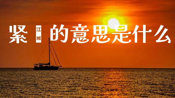 紧绌的意思是什么_https://wap.fcdydaikuan.com_新股数据_第1张