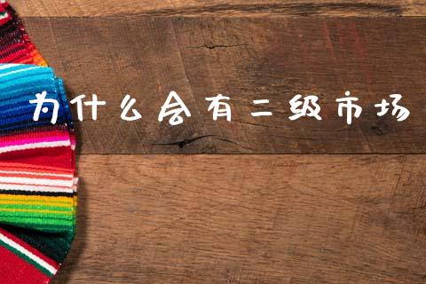 为什么会有二级市场_https://wap.fcdydaikuan.com_金融机构_第1张