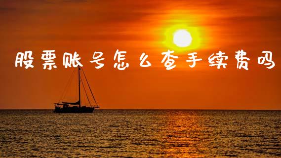 股票账号怎么查手续费吗_https://wap.fcdydaikuan.com_新股数据_第1张