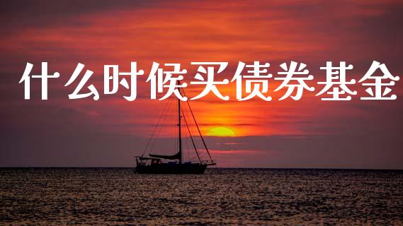 什么时候买债券基金_https://wap.fcdydaikuan.com_新股数据_第1张