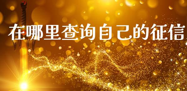 在哪里查询自己的征信_https://wap.fcdydaikuan.com_投资策略_第1张