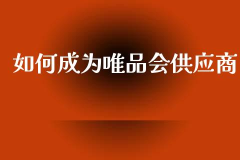 如何成为唯品会供应商_https://wap.fcdydaikuan.com_期货品种_第1张
