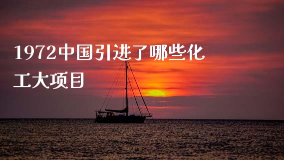 1972中国引进了哪些化工大项目_https://wap.fcdydaikuan.com_理财顾问_第1张