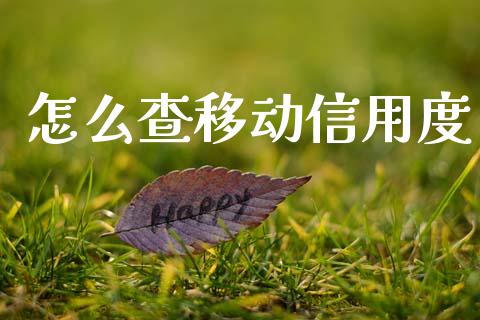 怎么查移动信用度_https://wap.fcdydaikuan.com_金融机构_第1张