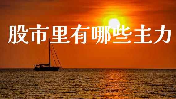 股市里有哪些主力_https://wap.fcdydaikuan.com_新股数据_第1张