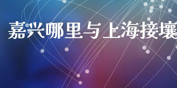 嘉兴哪里与上海接壤_https://wap.fcdydaikuan.com_投资策略_第1张