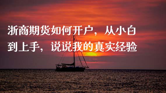 浙商期货如何开户，从小白到上手，说说我的真实经验_https://wap.fcdydaikuan.com_国际投资_第1张