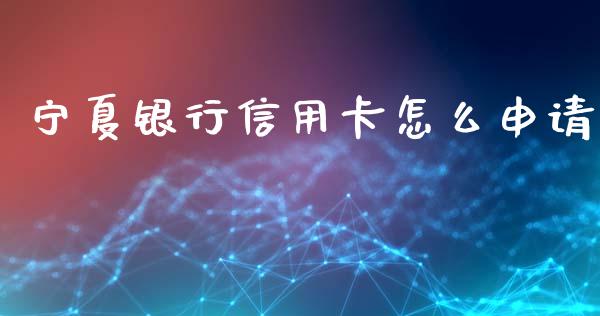 宁夏银行信用卡怎么申请_https://wap.fcdydaikuan.com_投资策略_第1张