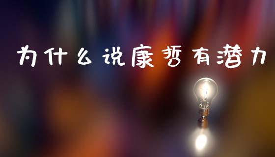 为什么说康哲有潜力_https://wap.fcdydaikuan.com_投资策略_第1张