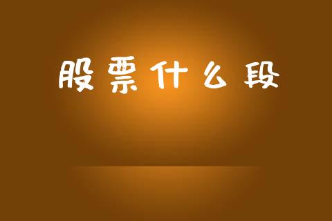 股票什么段_https://wap.fcdydaikuan.com_金融机构_第1张