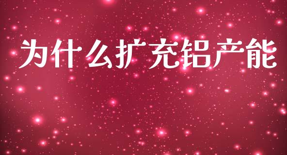 为什么扩充铝产能_https://wap.fcdydaikuan.com_金融机构_第1张