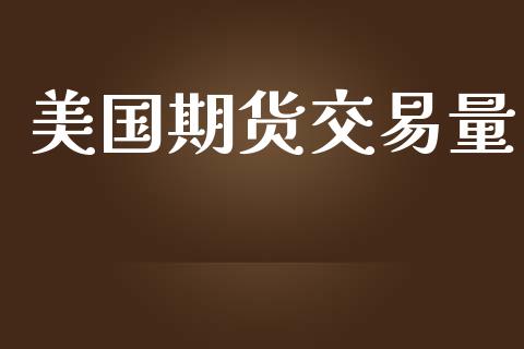 美国期货交易量_https://wap.fcdydaikuan.com_理财顾问_第1张