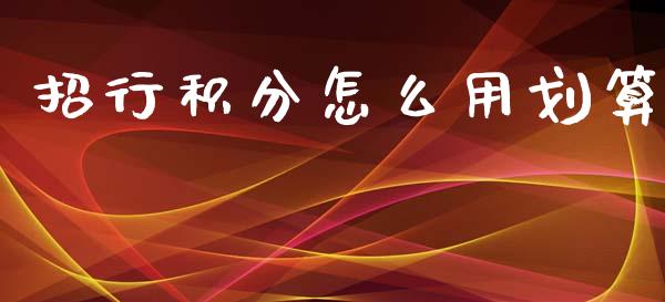 招行积分怎么用划算_https://wap.fcdydaikuan.com_金融机构_第1张