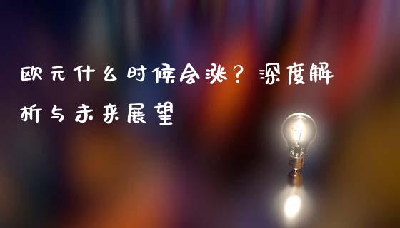 欧元什么时候会涨？深度解析与未来展望_https://wap.fcdydaikuan.com_金融机构_第1张