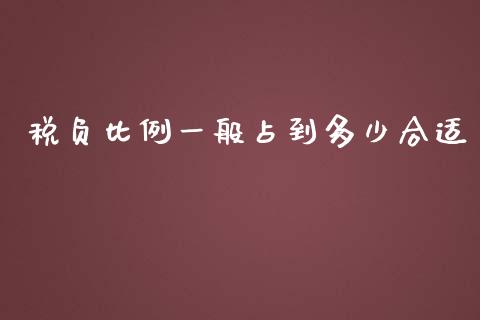 税负比例一般占到多少合适_https://wap.fcdydaikuan.com_国际投资_第1张