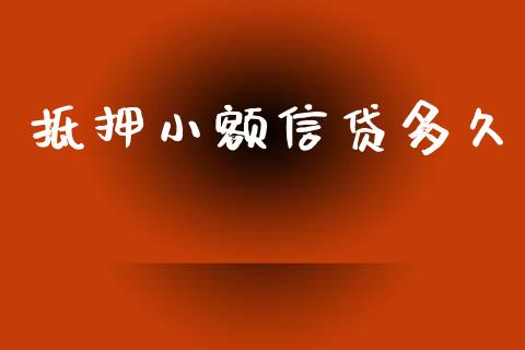 抵押小额信贷多久_https://wap.fcdydaikuan.com_国际投资_第1张