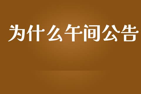 为什么午间公告_https://wap.fcdydaikuan.com_国际投资_第1张