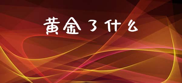 黄金了什么_https://wap.fcdydaikuan.com_期货品种_第1张