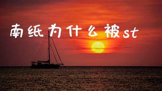 南纸为什么被st_https://wap.fcdydaikuan.com_理财顾问_第1张