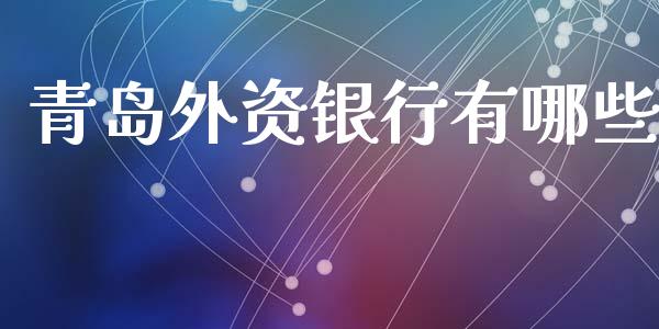 青岛外资银行有哪些_https://wap.fcdydaikuan.com_国际投资_第1张