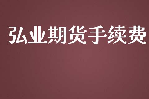 弘业期货手续费_https://wap.fcdydaikuan.com_投资策略_第1张