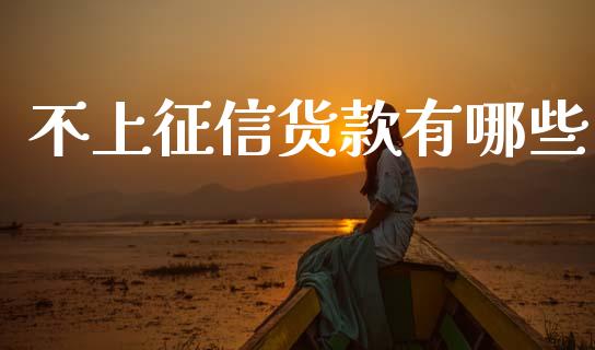 不上征信货款有哪些_https://wap.fcdydaikuan.com_投资策略_第1张