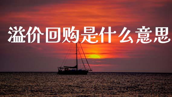 溢价回购是什么意思_https://wap.fcdydaikuan.com_国际投资_第1张