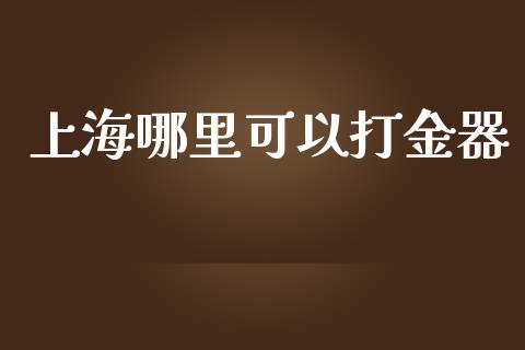 上海哪里可以打金器_https://wap.fcdydaikuan.com_金融机构_第1张